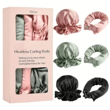 Máy uốn tóc không dùng nhiệt Ellitina New Satin - Bộ 3 sản phẩm kèm mũ trùm tóc và lô cuốn, phù hợp với mọi loại tóc - Máy uốn tóc không dùng nhiệt khi ngủ - Nhiều màu - Xem 12