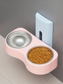 Bát đựng thức ăn cho mèo treo tường Bát đựng thức ăn cho thú cưng Bát đôi có thể tháo rời, có thể điều chỉnh độ cao, nâng lên cho chó nhỏ, máy cho mèo ăn, máy uống, đồ dùng cho thú cưng, máy đựng thức ăn và nước cho mèo - Nhiều màu - Xem 8