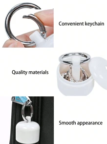 Porte-clés avec boîte de rangement, boîte de rangement pour organiseur de bijoux pour voyage, clés de voiture, téléphone, portefeuille, sac à dos, porte-clés avec bracelet
