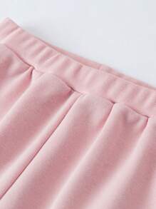 mini bala Quần dài bảo vệ bụng lưng cao cho bé gái Unisex 2024 - hồng - Xem 6