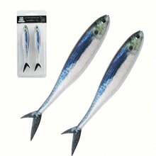 2 Mồi mềm giống thật, Mồi câu cá đuôi chẻ, Phụ kiện câu cá - nhiều màu - Xem 2