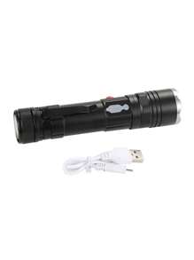 Lampara Táctica Con Cob 3000 Lumens Recargable Con Clip Iman - Negro - Ver 4