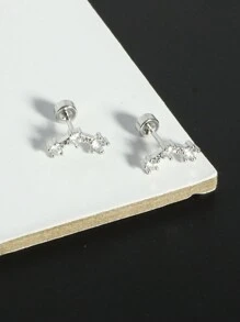 1-3 perechi de cercei cu șuruburi din aur CZ pentru femei, cercei cu șuruburi CZ strălucitori pentru cartilaj Helix, tragus, lobul urechii, piercing bijuterii, placat cu aur de 18K, calibrul 20