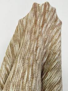 休闲花卉印花长袖锁眼领套头衫 - 卡其色 - 查看 7