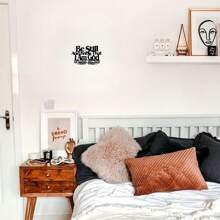1pc Metal Iron Art Decoration, Bible Verse Wall Hanging, Wall Bedroom Living Room Home Decoration Be Still And Know That I Am God Christian Sign, Suitable For Home Decoration Gifts