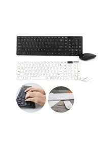 Wireless Keyboard And Mouse Kit With Bluetooth Receiver 2.4GHz Wireless For Computer PC Notebook Original Immediate Shipping - Multicolor - View 3