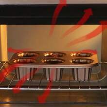 1 件 6 腔硅胶模具，家庭厨房烘焙甜点蛋糕巧克力布丁模具 - 玫瑰金 - 查看 5