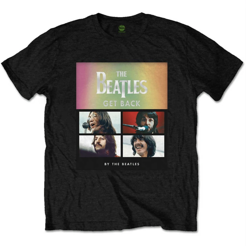 The Beatles Official Band TShirt Album Faces Gradient Silver