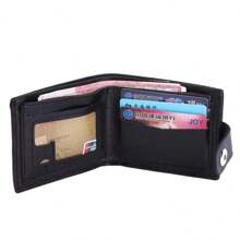 Men's Multipurpose Wallet Card Holder Coin Purse PU Synthetic Leather Casual Social Elegant - 黑色 - 查看 3