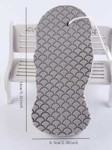 1pc Painless Exfoliating Sponge For Body Scrub, Grey Home Bathroom Decor Fall Decor Back To School