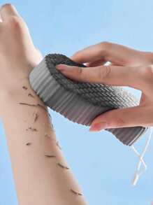 1pc Painless Exfoliating Sponge For Body Scrub, Grey Home Bathroom Decor Fall Decor Back To School