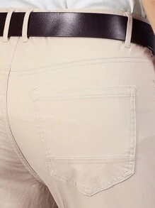 Pantaloni casual cu buzunare înclinate pentru bărbați