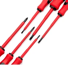 Electrician's Magnetic Insulated Screwdriver Set - 6 Pieces - 紅色 - 查看 4