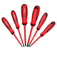 Electrician's Magnetic Insulated Screwdriver Set - 6 Pieces - 紅色 - 查看 2