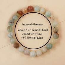 1 件带来好运和健康保护手链男士女士天然石珠宝奶油珠手链男朋友女朋友礼物兄弟祖父母妈妈爸爸圣诞节新年礼物 - L0975 - 查看 5