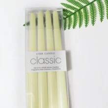 1 hộp 4 nến hình nón cổ điển, mỗi nến dài 25cm (9,84 inch) và có thể cháy trong 8 giờ. Thích hợp để trang trí nhà cửa, trang trí bàn ăn, tiệc sinh nhật, cầu hôn, đám cưới theo mùa, đạo cụ chụp ảnh, quà tặng lãng mạn cho nam và nữ, trang trí phòng, quà tặng - Nhiều màu - Xem 22