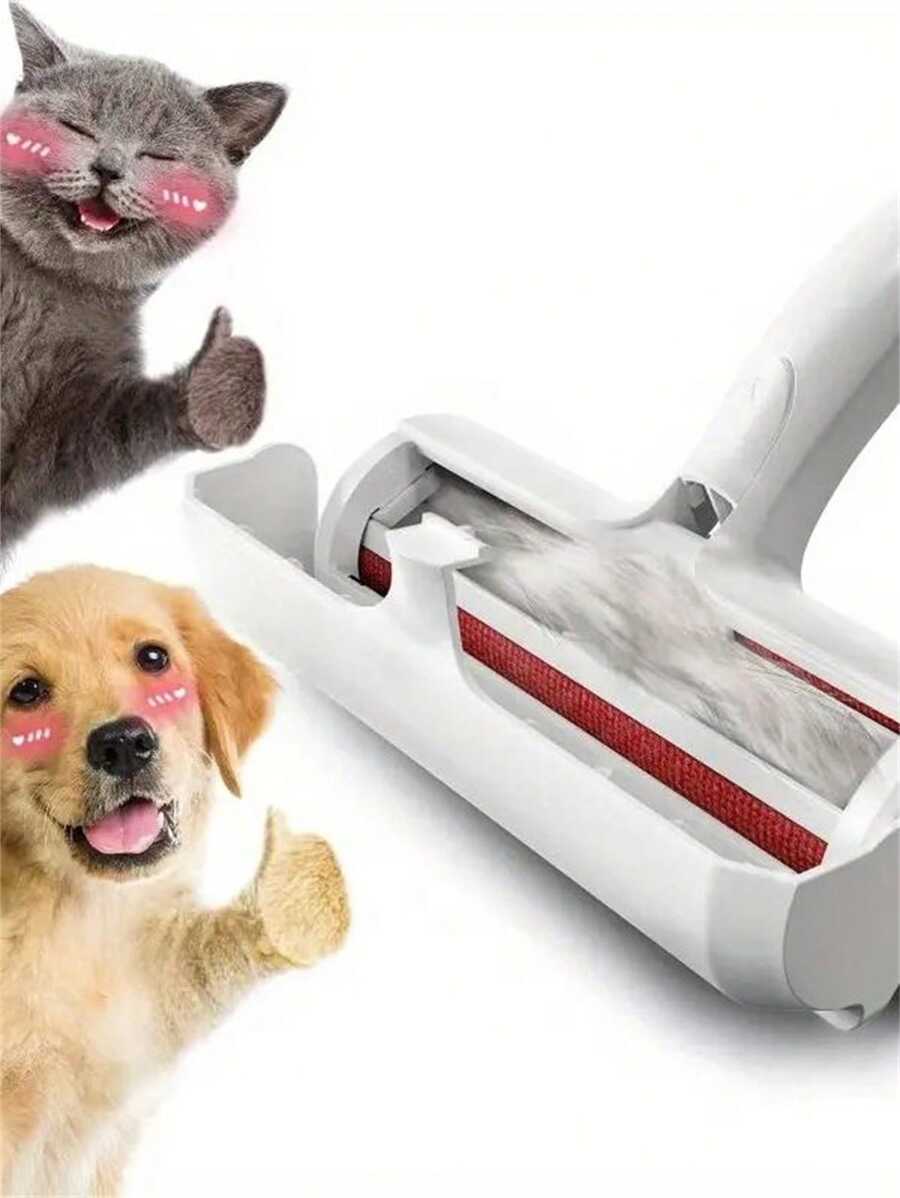 Pet Deshedding Roller Reusable Pet Hair Remover Lint Brush With Self