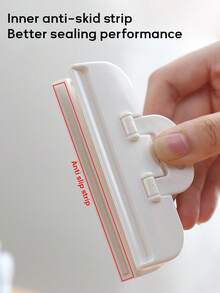 2 件优质食品袋密封夹 - 可重复使用、便携且易于使用的面包、零食和食品袋存储解决方案 - 节省空间的家用厨房用品，采用耐用塑料 - 白色 - 查看 7