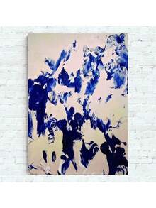 1 件抽象伊夫克莱因蓝色苏拉热圆圈墙面艺术帆布画现代海报版画客厅家居装饰画无框 - 彩色 - 查看 41