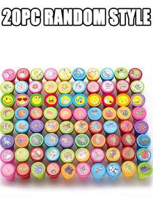 1pc Random Cute Stamp Set, Suitable For Teens Stationery & Toys, Includes Animal, Number And Letter Designs, Can Be Used For Stamp Printing, DIY Decoration, Suitable As Christmas, Thanksgiving, Birthday Gifts Or Small Accessories, Colors, Text, Patterns And Shapes Are Random. - Multicolor - View 9