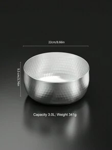 QIYINGFA 1個(16/18/20/22cm)不銹鋼沙拉碗/雕花麵碗,適用於家庭廚房/現代餐廳 - 花紋銀色 - 查看 10