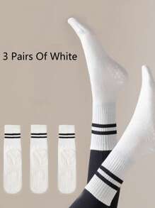 3/5 pares de meias femininas antiderrapantes para ioga, meias profissionais antiderrapantes para ioga, pilates, fitness, ginástica, esportes internos, meias casuais de cano alto - Multicolorido - Ver 14