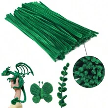 200pcs DIY Pipe Cleaners Bulk With 1 Step-By-Step Video, Thicker Chenille Stems, Pipe Cleaners For Crafts, Pipe Cleaner Crafts Art And Craft Decoration Chenille Stems Supplies, Christmas Gift