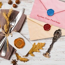 1 pièce Tampon de cire personnalisé, Tampon Thanksgiving personnalisé, Tampon de cire en laiton personnalisable pour Thanksgiving, Kit de tampon de cire personnalisé, Tampon de cire personnalisé pour lettres personnelles