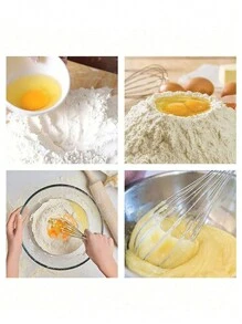 3pcs/1pc Stainless Steel Handheld Egg Beater, Egg Beater, Cream Whisk, Baking Tool, Milk Kitchen Tools