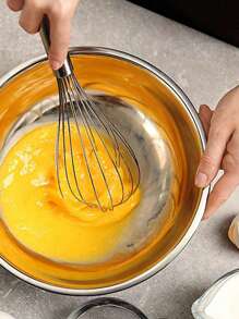 3pcs/1pc Stainless Steel Handheld Egg Beater, Egg Beater, Cream Whisk, Baking Tool, Milk Kitchen Tools