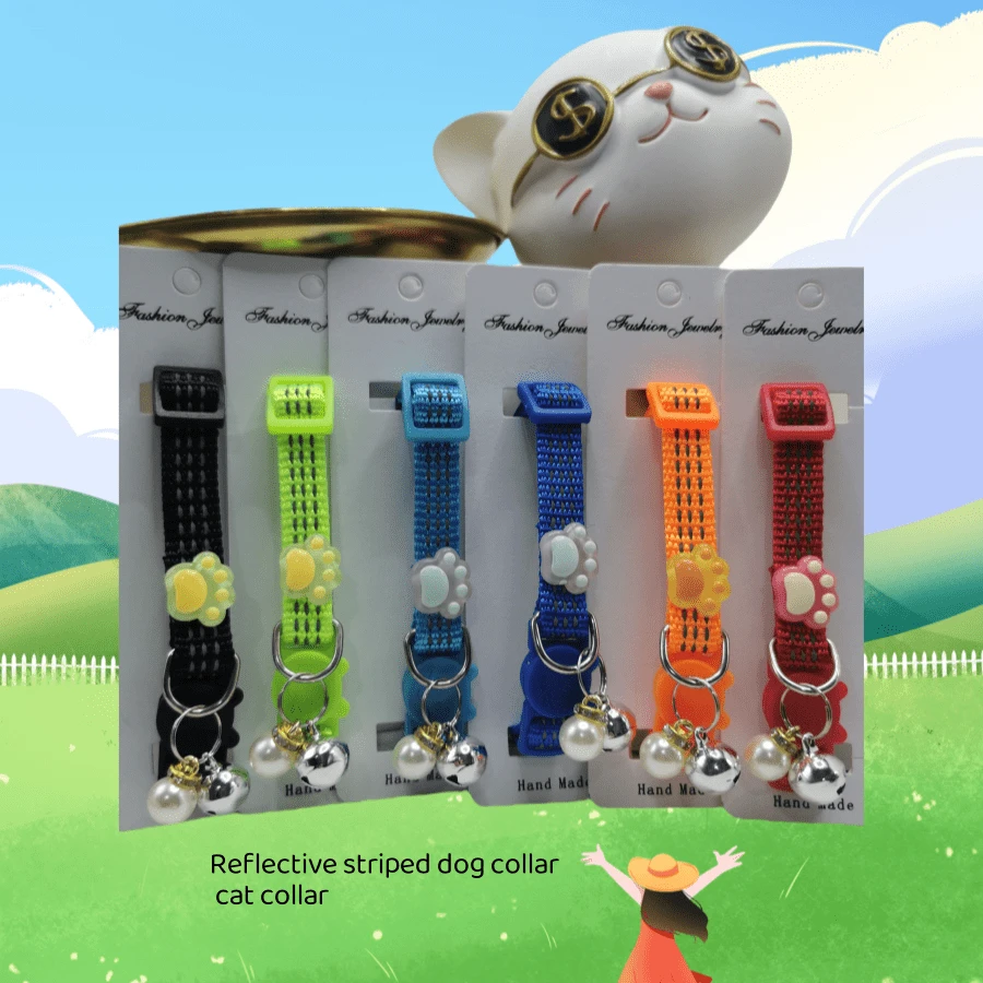 1pc All Season Pet Collar Cat Collar/Dog Collar With Reflective Strip