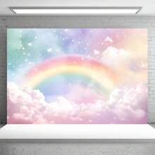 Fondo colorido para tomar fotos - Decoraciones para fiestas de cumpleaños con tema de unicornio - Pancarta de fiesta versátil - Apta para festivales de primavera y verano - No necesita electricidad