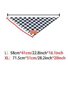 1 khăn rằn in hình ca rô cho thú cưng - Nhiều màu - Xem 2