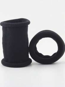 5 pezzi Elastici per capelli spessi da donna, fasce in gomma nera ad alta elasticità per code di cavallo e chignon, accessori per capelli carini e pratici, fermacode, elastici per capelli, abbigliamento da palestra e sport, corda per capelli