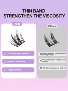 386 件 D 卷睫毛 16 种款式混合装 DIY 簇状单根睫毛延长 上下假睫毛延长 节日使用