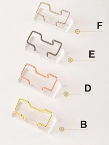 1 件亚克力 + 金属桌面名片夹，书房/办公室卡片收纳盒，名片展示架，适用于办公室和家用办公桌的明信片架 - 名片座 - 查看 7