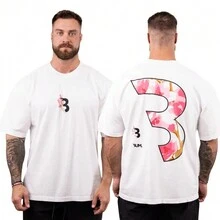 Unisex Oversized T-Shirt 100% Cotton Round Neck Ref 60 - trắng - Xem 1