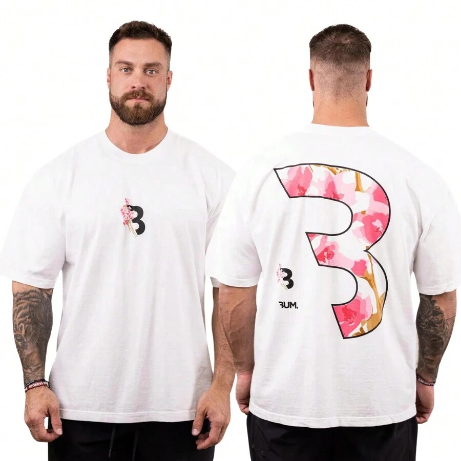 Unisex Oversized T-Shirt 100% Cotton Round Neck Ref 60 - trắng - Xem 1