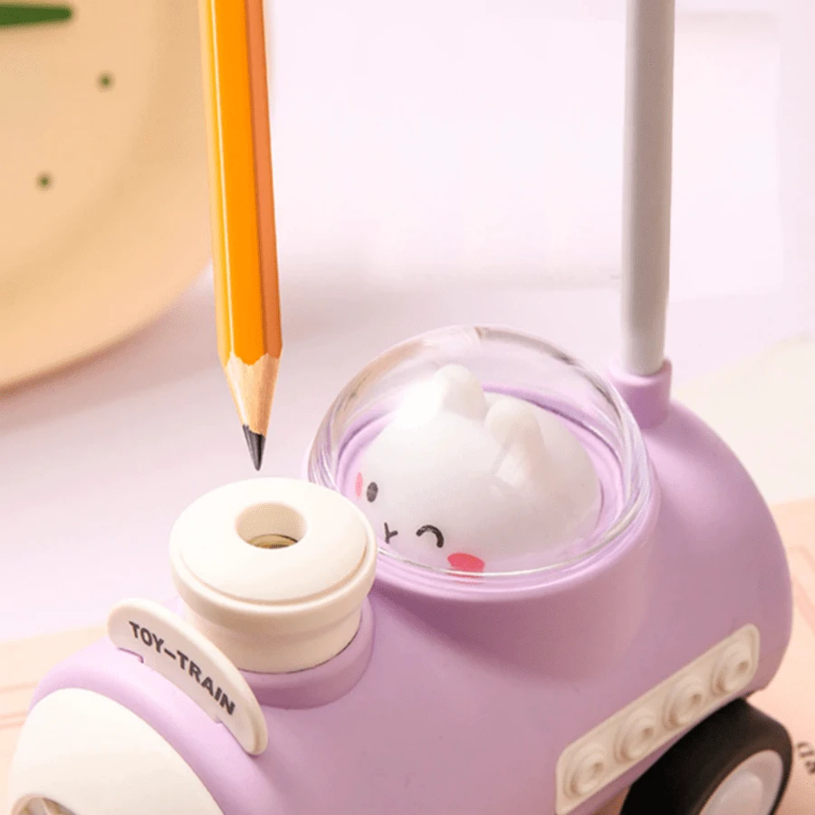 1 Small Table Lamp, USB Charging Eye Protection Led Night Light, Funny 2 Modes Shaped - Purple - View 1
