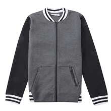 ENERGETICS Áo khoác dệt kim tối giản thường ngày cho nữ, Đồ thể thao - hoa màu xám/đen - Xem 1