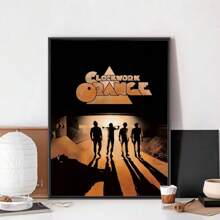 1pc Wall Arts Posters Frameless Clockwork Orange Poster Frameless Poster Kraft Club Bar Paper Retro Poster Wall Art Painting Bedroom Learning Pop,Canvas