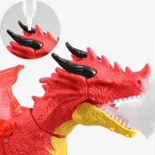 Smoke-Breathing Dinosaur Toy Rex With Light And Sound Interactive Flamethrower Dragon - Blue - View 2