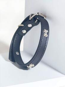 1pc Dog Collar, Suitable For Small Dogs & Cats, Pets Neck Collar - Black - View 27