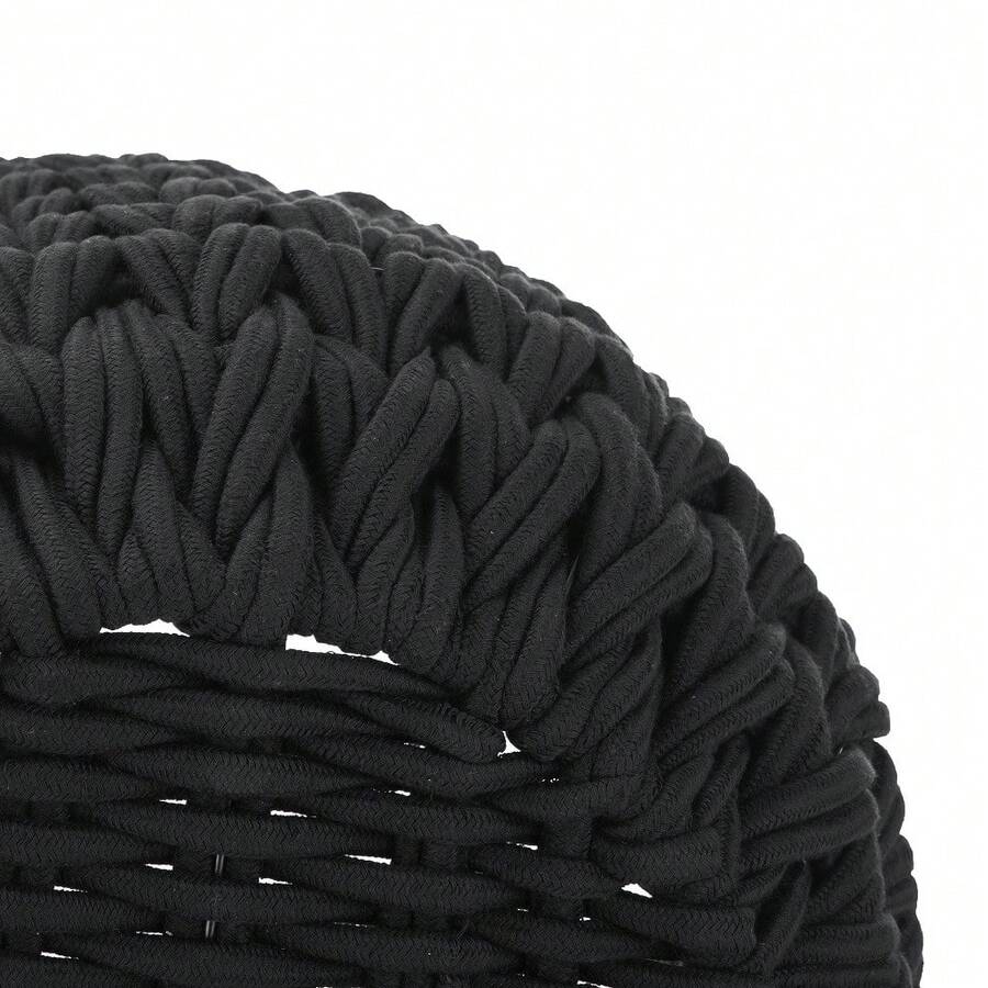 Gardens Extra Large Black Woven Rope Decorative Storage Basket SHEIN USA