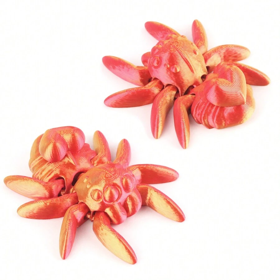 Tượng nhỏ tích hợp khớp nhện trái tim di động, đồ trang trí bàn làm việc nhiều màu sắc