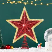 11.6 Inch Red Tree Top Star For Christmas Party Holiday Decorations Best Gifts Home Decor Christmas Decorations Room Decor - Red - View 3