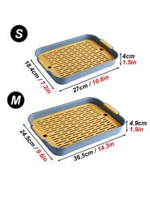 1 件双层镂空设计兔子猫砂盆，易于清洁的小型宠物厕所托盘适用于宠物兔子、仓鼠角落厕所盒清洁用品 - 彩色 - 查看 3