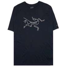 Arc'teryx Men's Ionic Merino Wool Logo Short Sleeve T-Shirt Black - 黑色 - 查看 1