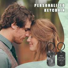 Custom Keychain Double Sided Personalized Picture Text Keychains Engraving Photo Key Chains Gifts For Women Boyfriend - Multicolor - View 5