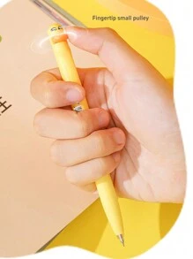 1/4 支鸭子笔指尖小滑轮溜冰 0.5 毫米圆珠笔黑色凝胶墨水适用于书写办公学校 - 均碼 - 查看 6